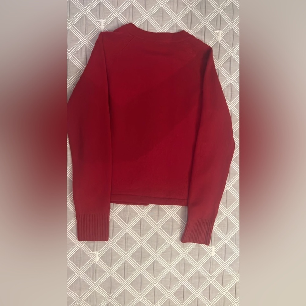 Cozy Red Cardigan button details holiday ready Christmas winter - Picture 10 of 10